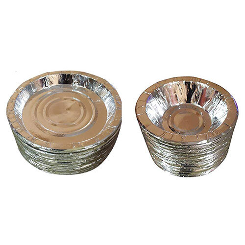 Silver Paper Plate - Paper Material, Various Sizes Available | High Quality, Ideal For Family Functions, Gatherings, And Birthday Parties