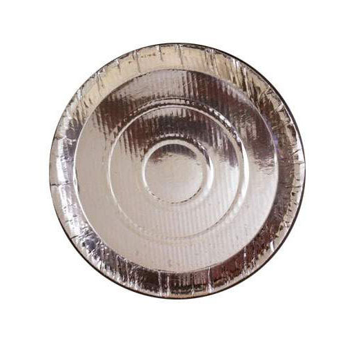 Silver Paper Plate - Paper Material, Various Sizes Available | High Quality, Ideal For Family Functions, Gatherings, And Birthday Parties