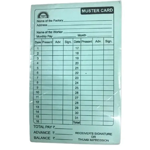 Paper Muster Card