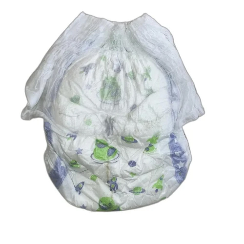 व्हाइट प्रिंटेड सॉफ्ट डिस्पोजेबल बेबी डायपर