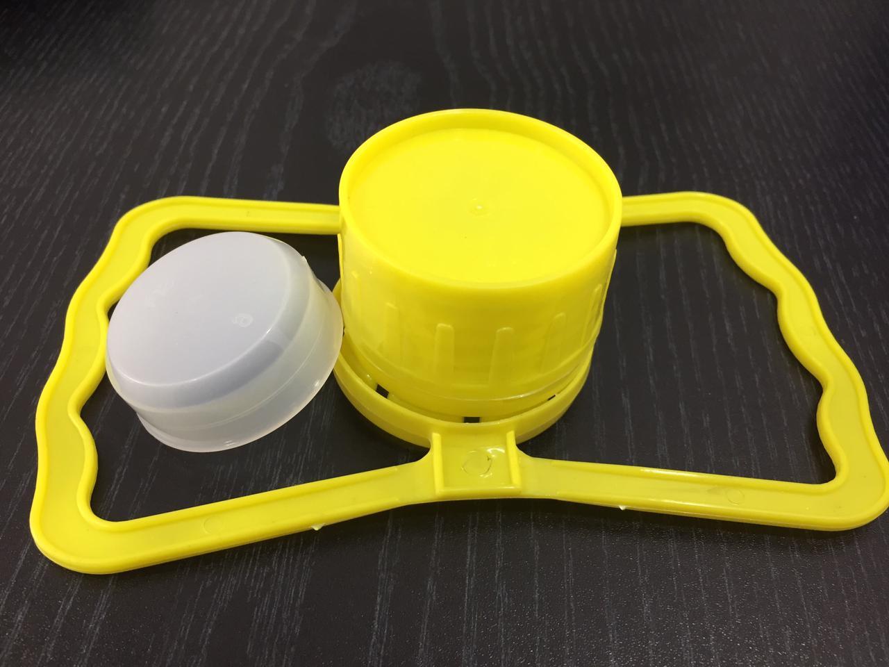 Plastic Butterfly Handle Cap - Plastic Material, 46 Mm Size, Yellow Color | Versatile For Bottles, Available In Multiple Sizes