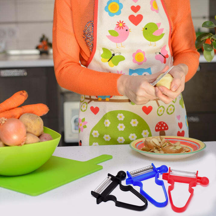 2526 Vegetable Peeler - Stainless Steel | Ultra-sharp Ceramic Blades, Ergonomic Lightweight Handle, Non-slip Grip, Versatile For Fruits & Veggies