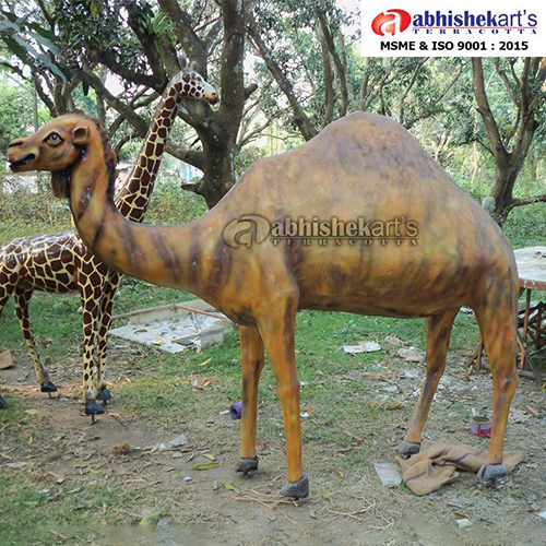 FRP Camel Statues - 7'x10' Size | Realistic Brown Finish for Parks and Amusement Areas