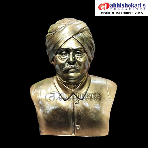 Frp Lala Lajpat Rai Statue - Color: Golden