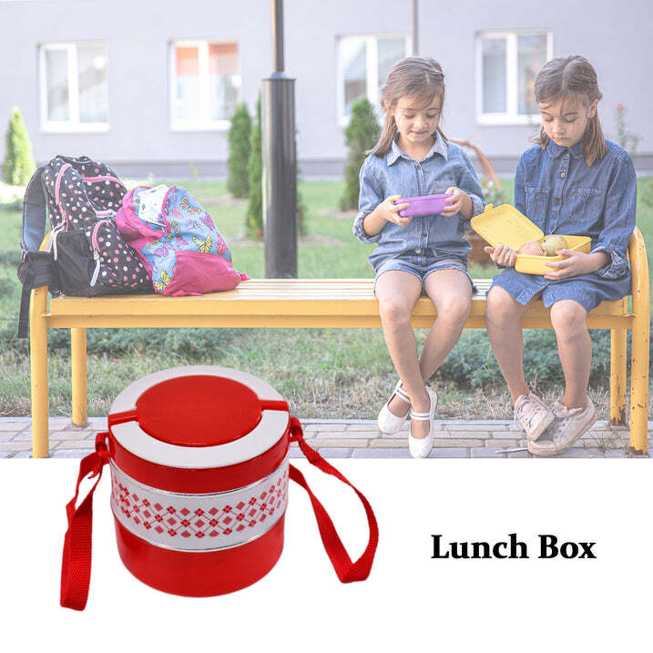 Stainless Steel Lunch Box - Multicolour, Airtight And Leak Proof With Four-side Lock And Silicone Seal | Ideal For Office, Travel And Picnics, Keeps Food Hot And Fresh For Hours