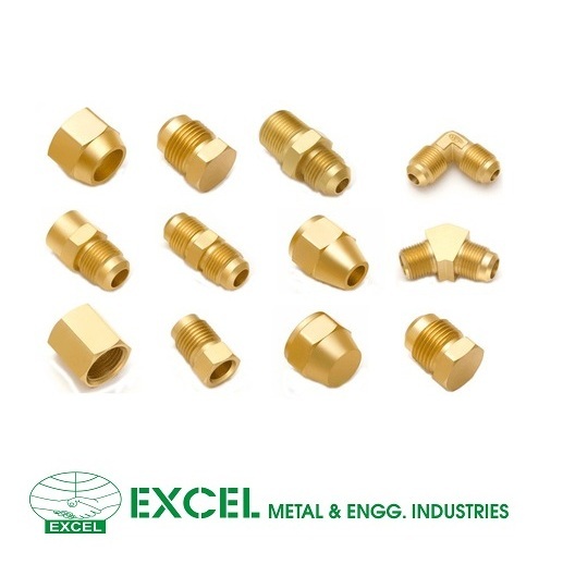 Brass Tube Fitting - Forged Brass Connector Coupler Elbow, Customizable Sizes & Diameters, Polished Gold Finish, High Tensile Strength