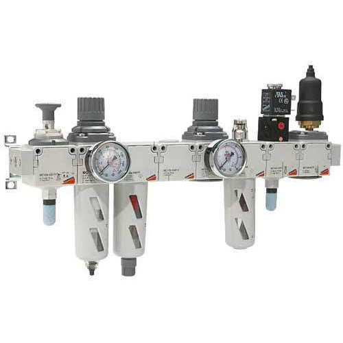 Pneumatic Frl Unit - Metal Material, Various Sizes Available - Silver Color, Industrial Usage