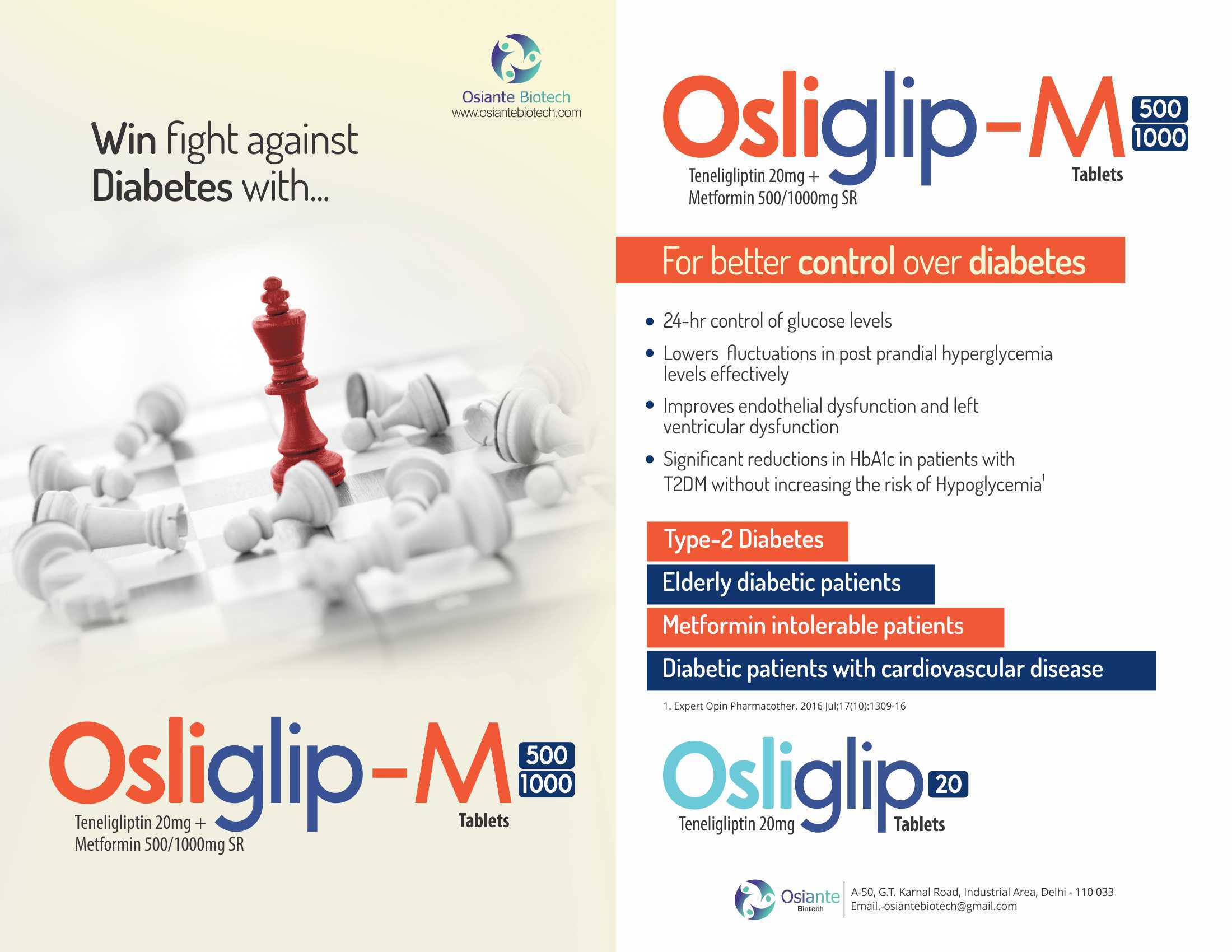 Teneligliptin 20mg Metformin 500mg Sr Capsules
