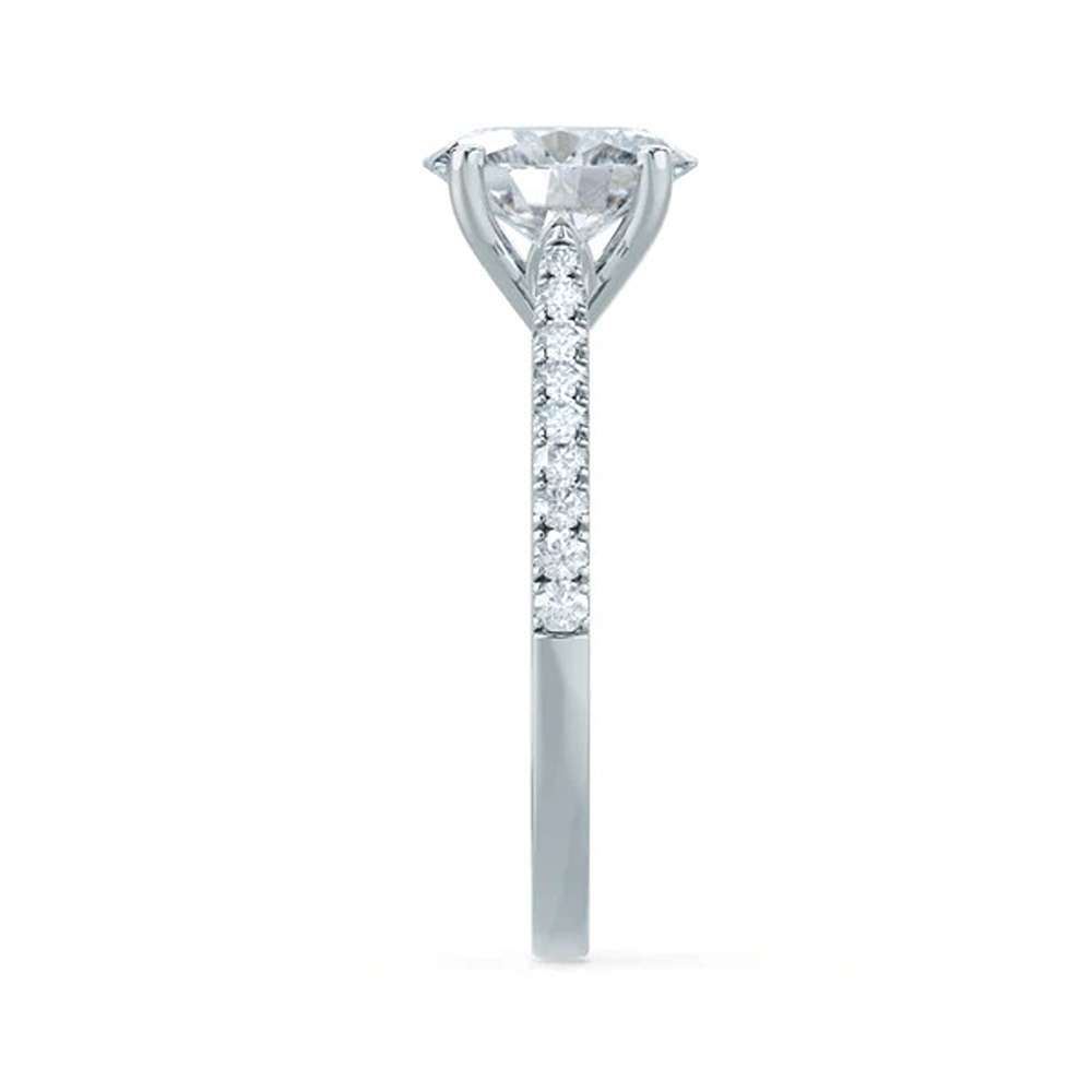 Diamond Engagement Ring In Oval Shape Lab Grown Diamonds 10k White Gold 1.5 Ct Diamond Clarity: Vs2
