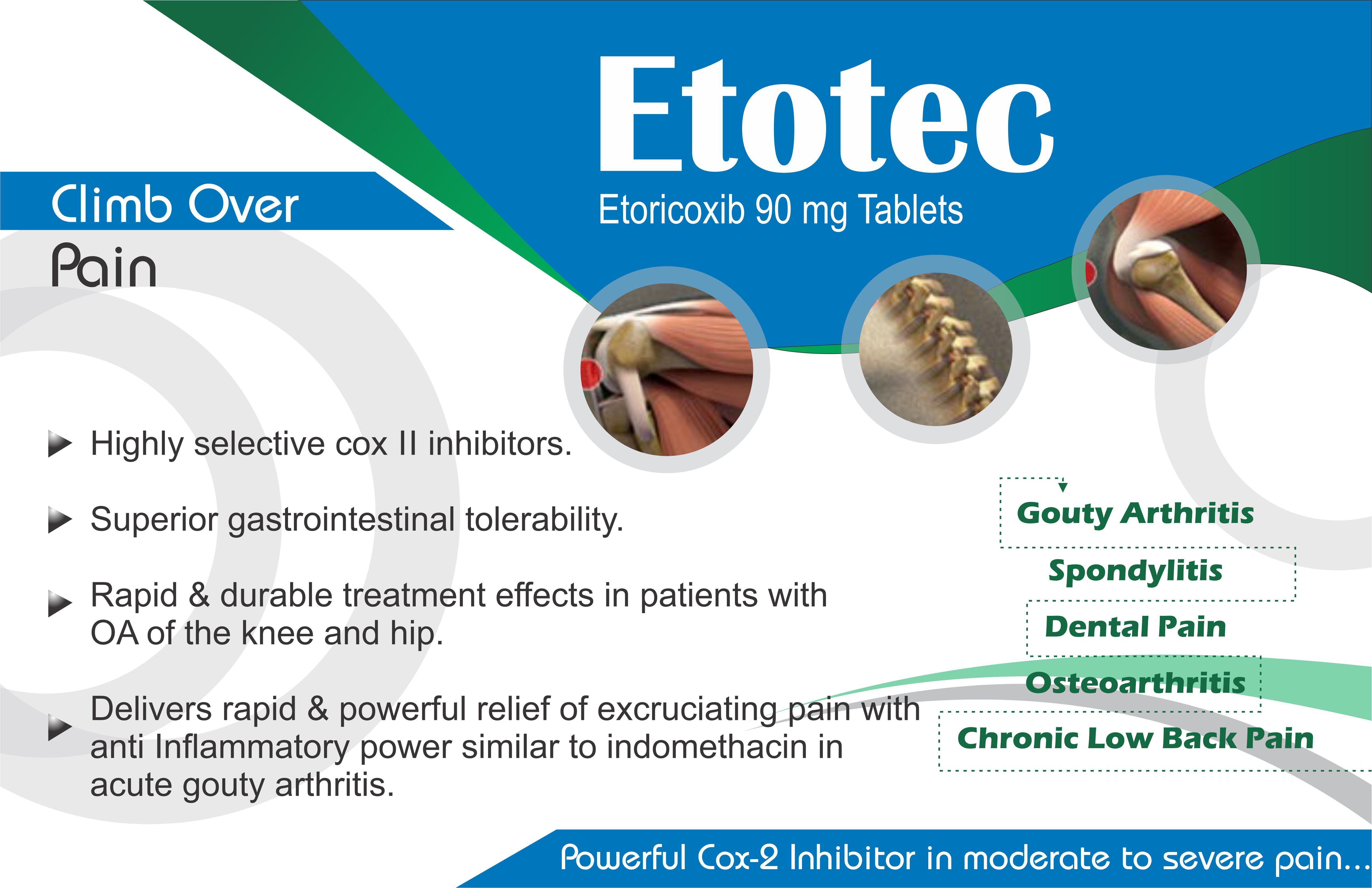Etoricoxib Tablet - 90 Mg | Pain Relief For Osteoarthritis, Rheumatoid Arthritis, And Ankylosing Spondylitis