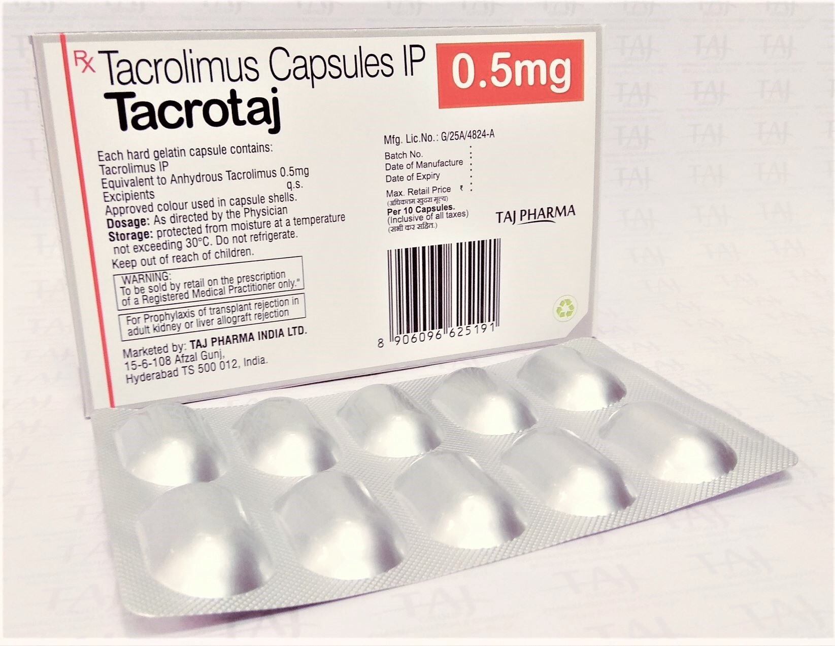 Tacrolimus Capsules Ip 0.5mg Generic Drugs