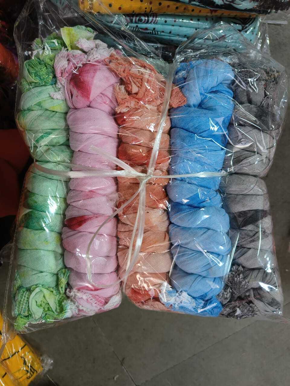 Dupatta Collection - Tie Dye Dupattas, Semi Indo Cotton, Size 2 Meters, Minimum Order 600 Pieces, Booking Open