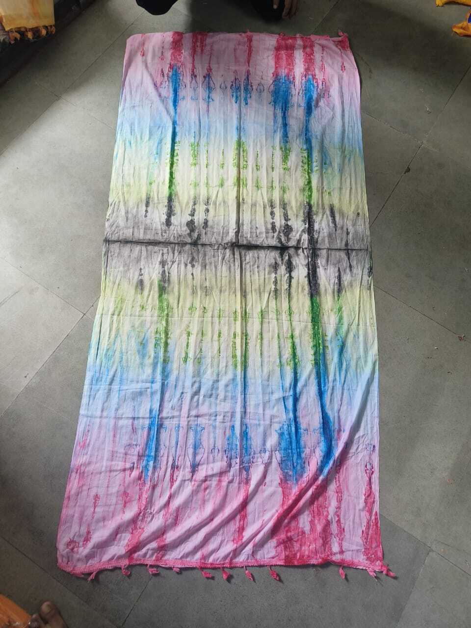 Dupatta Collection - Tie Dye Dupattas, Semi Indo Cotton, Size 2 Meters, Minimum Order 600 Pieces, Booking Open