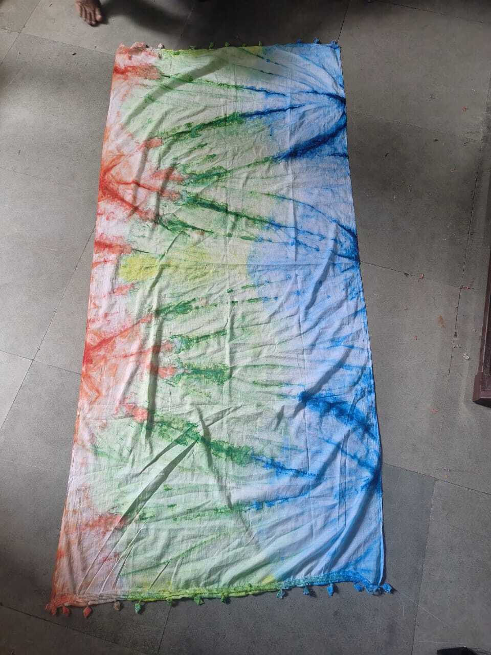 Dupatta Collection - Tie Dye Dupattas, Semi Indo Cotton, Size 2 Meters, Minimum Order 600 Pieces, Booking Open