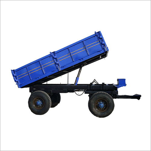 Tractor Trolley Four Wheel - Color: Blue