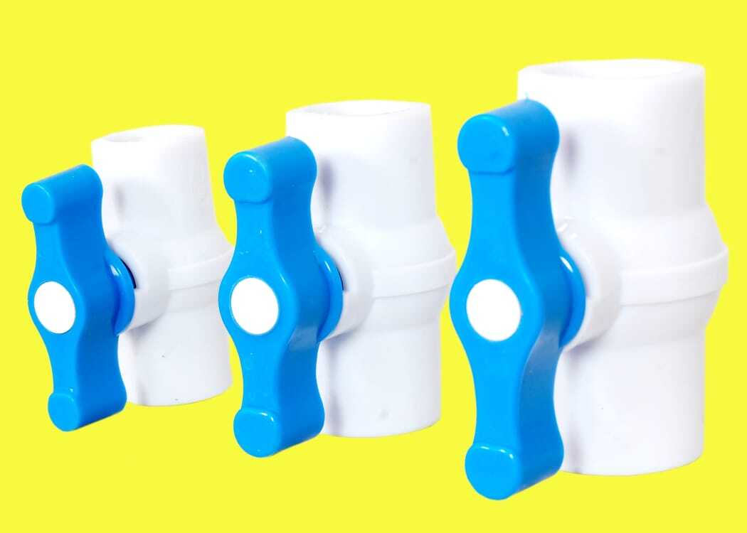 Blue And White Upvc Ball Valve