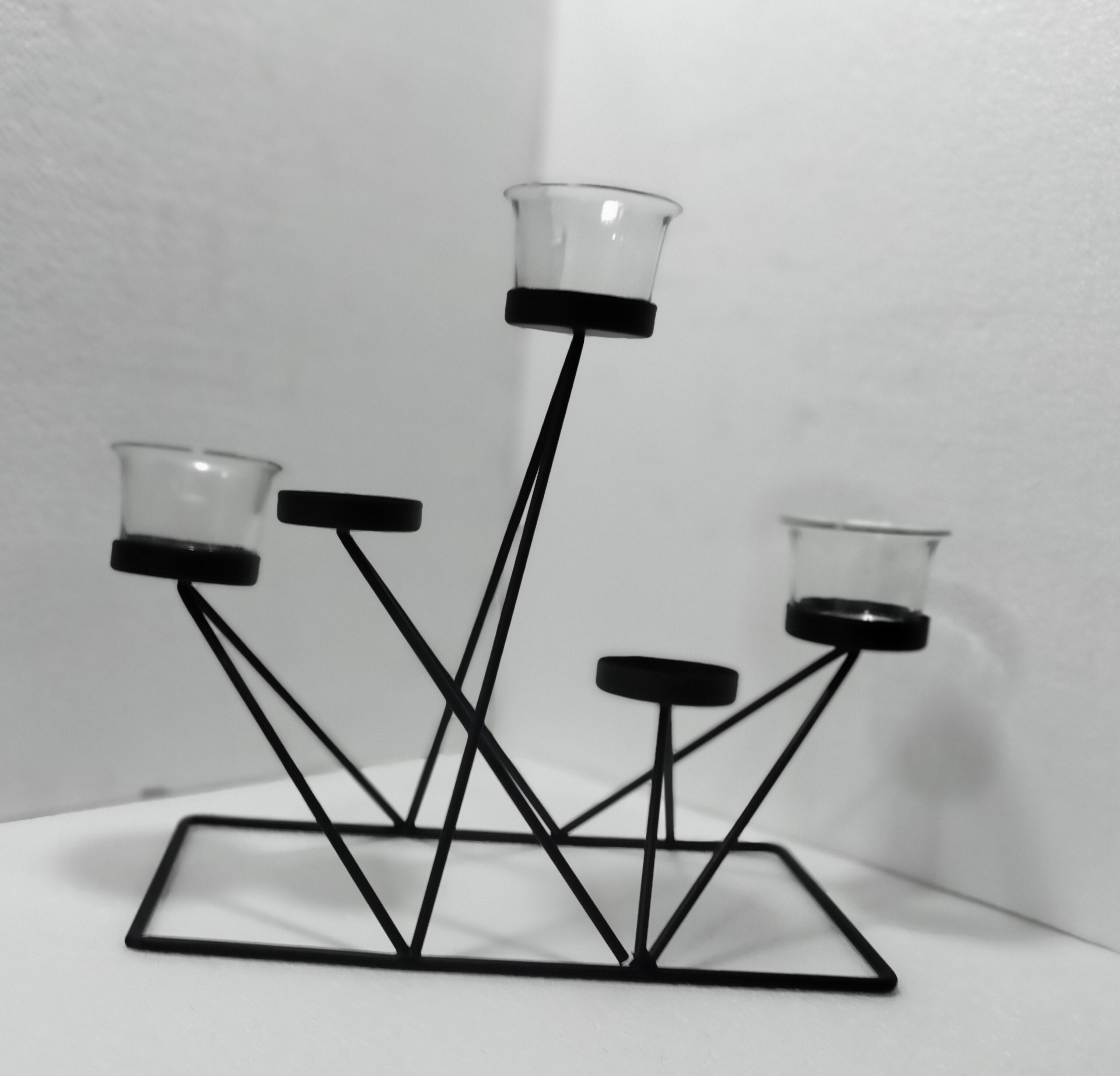 Zigzag Golden Decorative Candle Stand