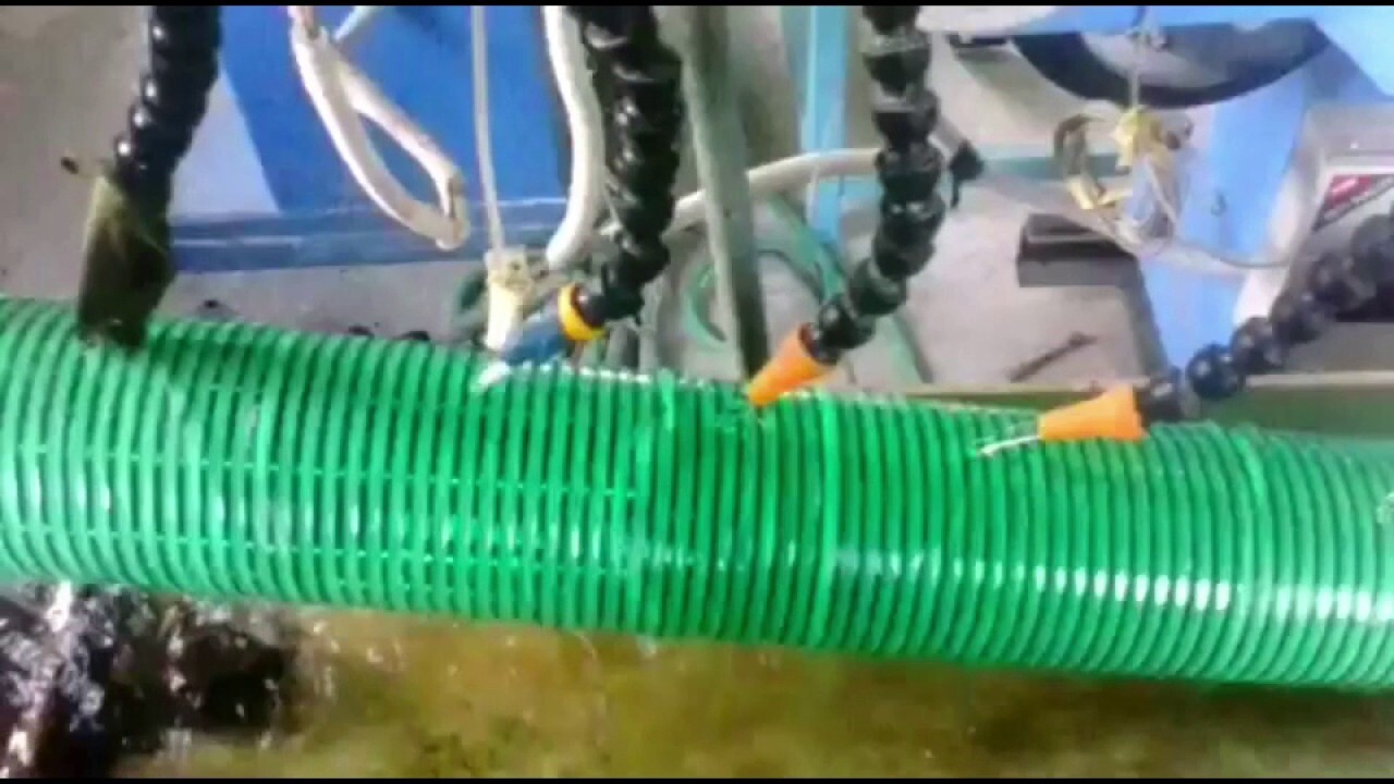 Pvc Suction Hose Pipe Making Machine - Stainless Steel Material, 2000-2500 Kg Weight, Automatic Operation | 380v Power Supply, Plc Control System, Available In Blue, Sky Blue, And Orange