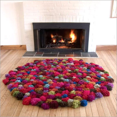 Handmade Pompom Carpet 