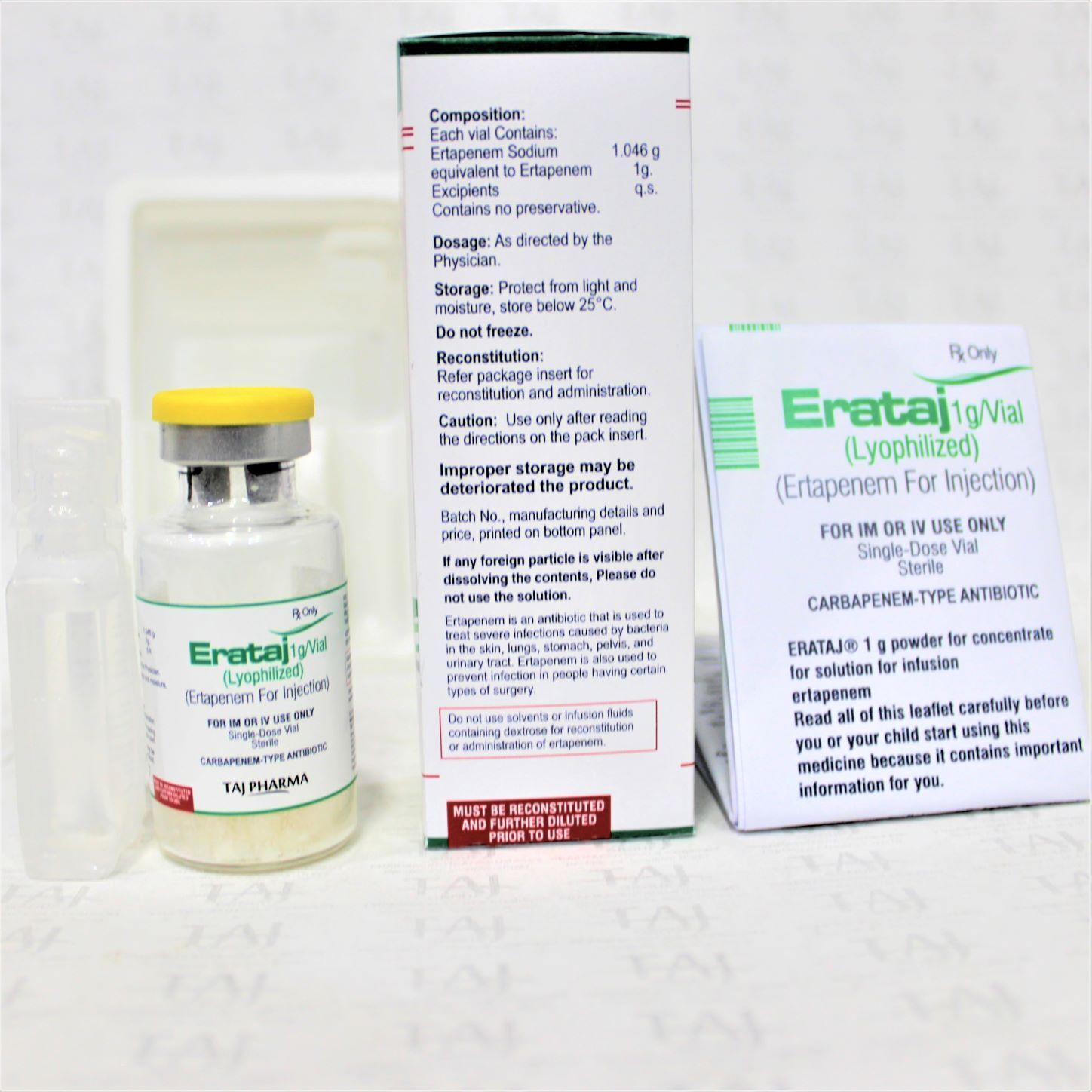 Ertapenem For Injection 1gm Expiration Date: 2 Years