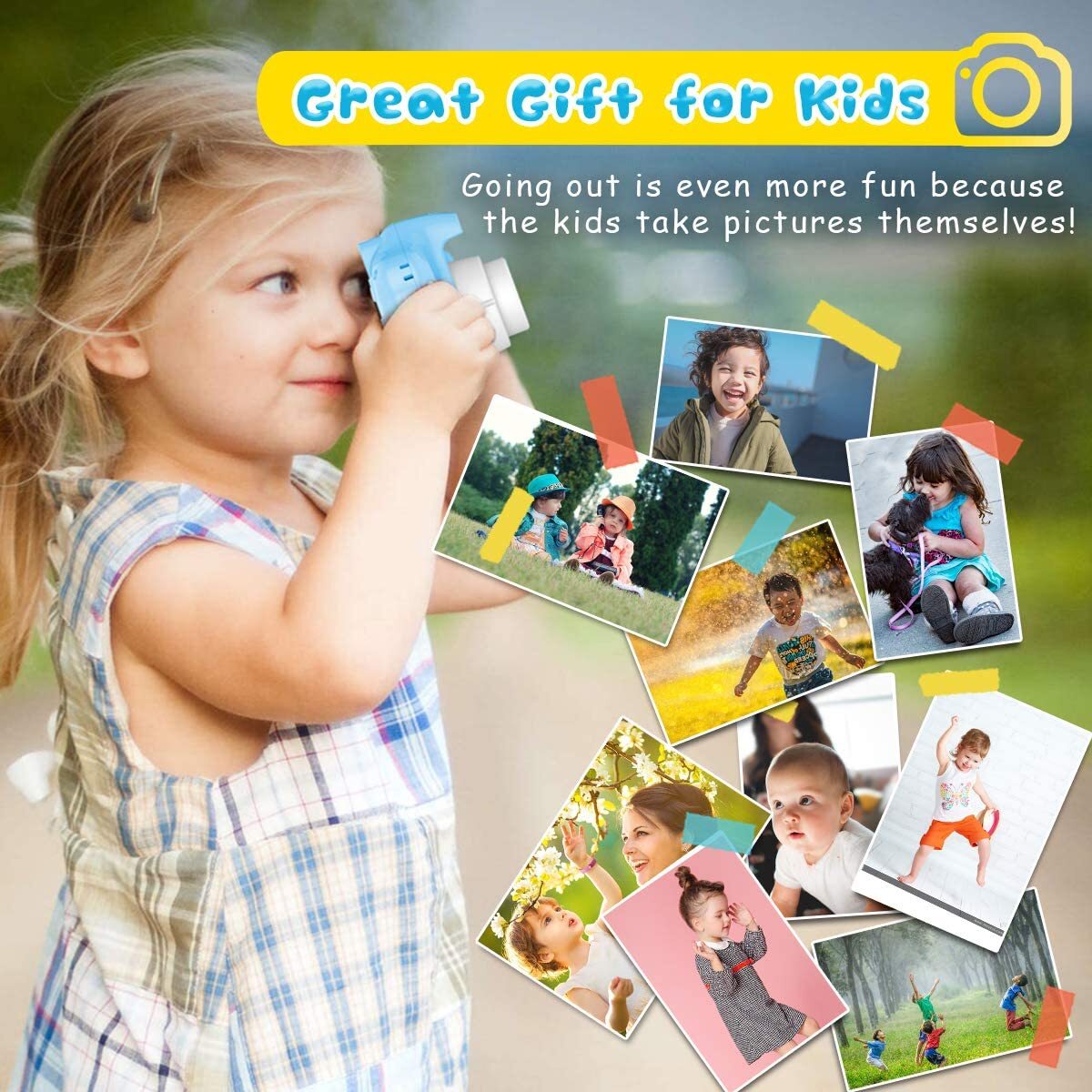 Upgrade Kids Selfie Camera Hd Digital Video Cameras For Toddler - 8.0mp Dual Camera, 1080p Video, 32gb Micro Sd Support, Fun Sticker Frames, Built-in 400mah Battery, 2" Tft Screen, Easy Selfie & Recording