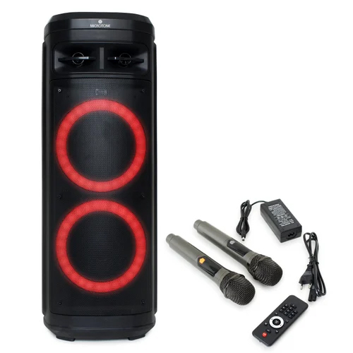 1010 Microtone Trolley Speaker - Different Size, Black Finish | Home Theater Support, Usb And Bluetooth Connectivity, Warranty Included