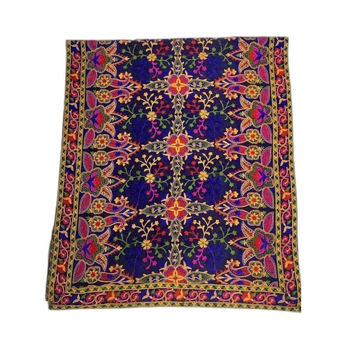 नीला कैज़ुअल वियर एम्ब्रॉयडरी शिफॉन दुपट्टा