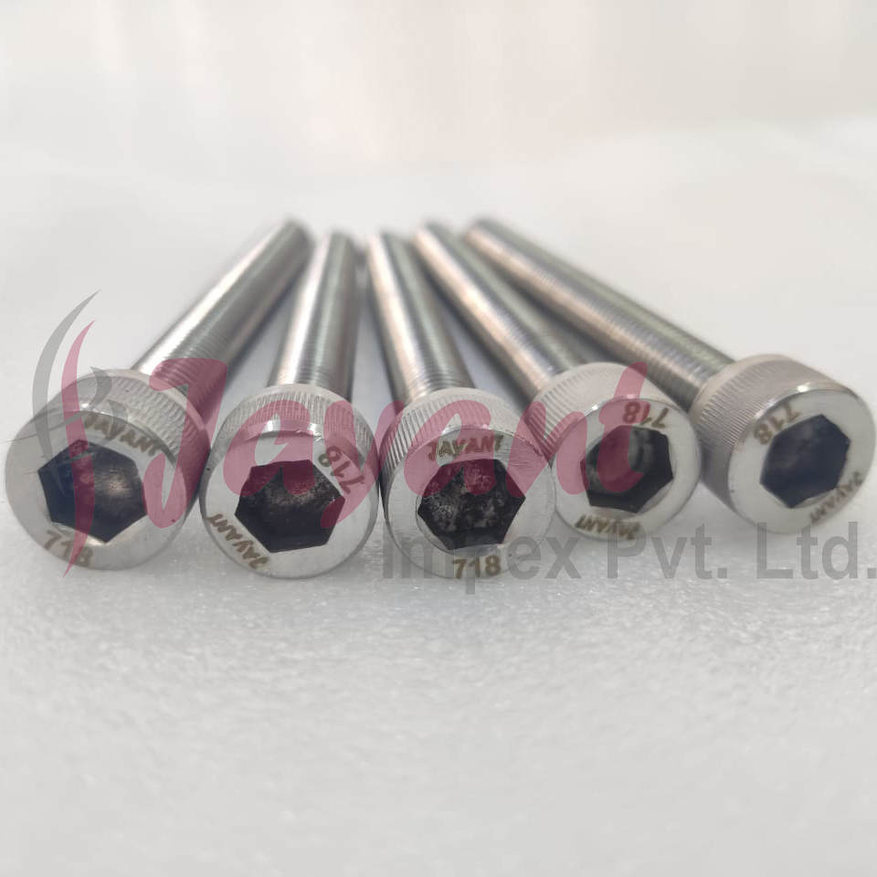 Inconel 718 Fasteners - Hard Galvanized Steel, Round Shape | Applications In Aviation, Offshore, Drilling, Military, Manufacturing, And Machine Operations