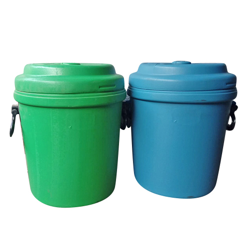 Green Open Top Dustbin With Lid