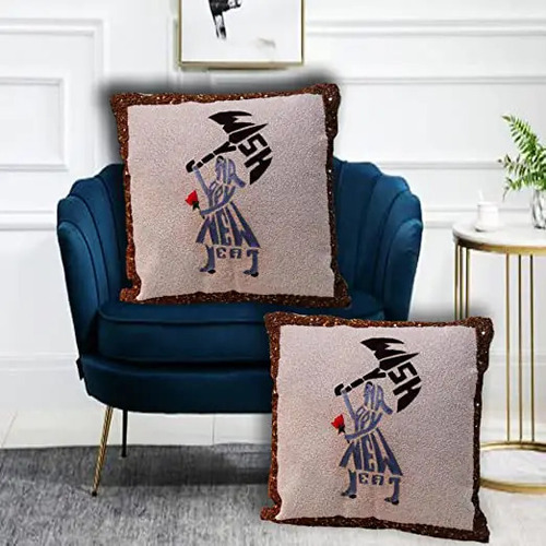 हाथ से प्रिंट किया हुआ 3d डिज़ाइन कुशन कवर