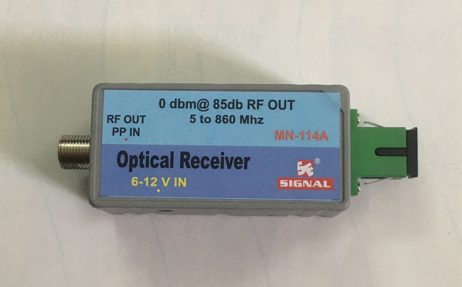 Micro Node - Rf Output 0 Dbm @ 85 Db, 1310 Nm - 1550 Nm Wave Length, Dc 6v/12v Power | Reverse Path Powerpass System, F Type (Female) Connector