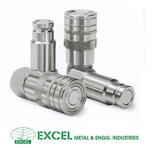 Hydraulic Quick Release Coupling - Stainless Steel, Standard Size, Silver Color | Industrial Grade, Polished Finish, High Tensile Strength, Forged Technique