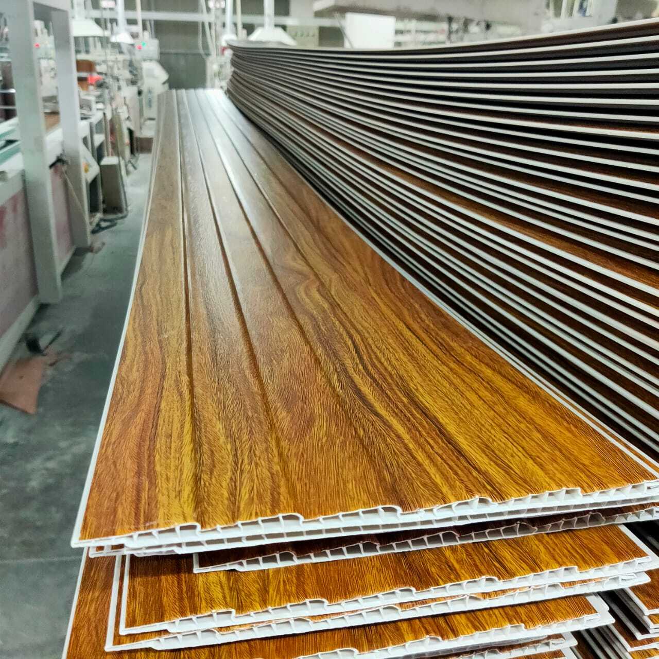 White And Blue Pvc Ceiling Panel Production Line
