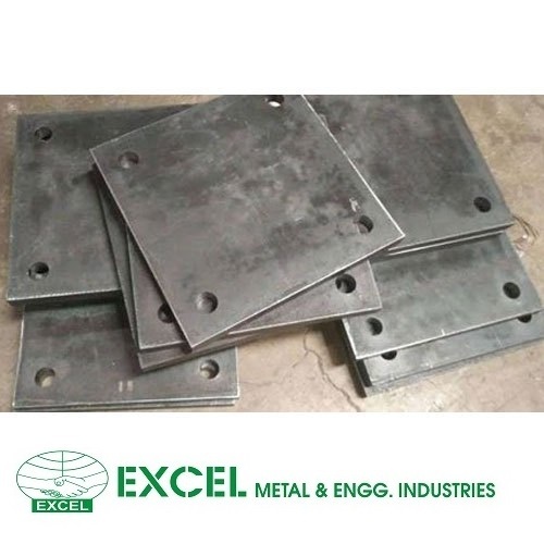 Base Plate - High Strength Steel Customizable Length And Width Gray Color Square Shape Varying Thickness Untreated Surface For Structural Support
