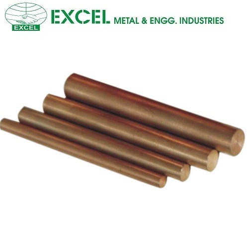 Beryllium Copper Rods - Alloy: Beryllium Copper, Shape: Round, Length: Customizable, Color: Copper | High Hardness & Strength, Smooth Surface