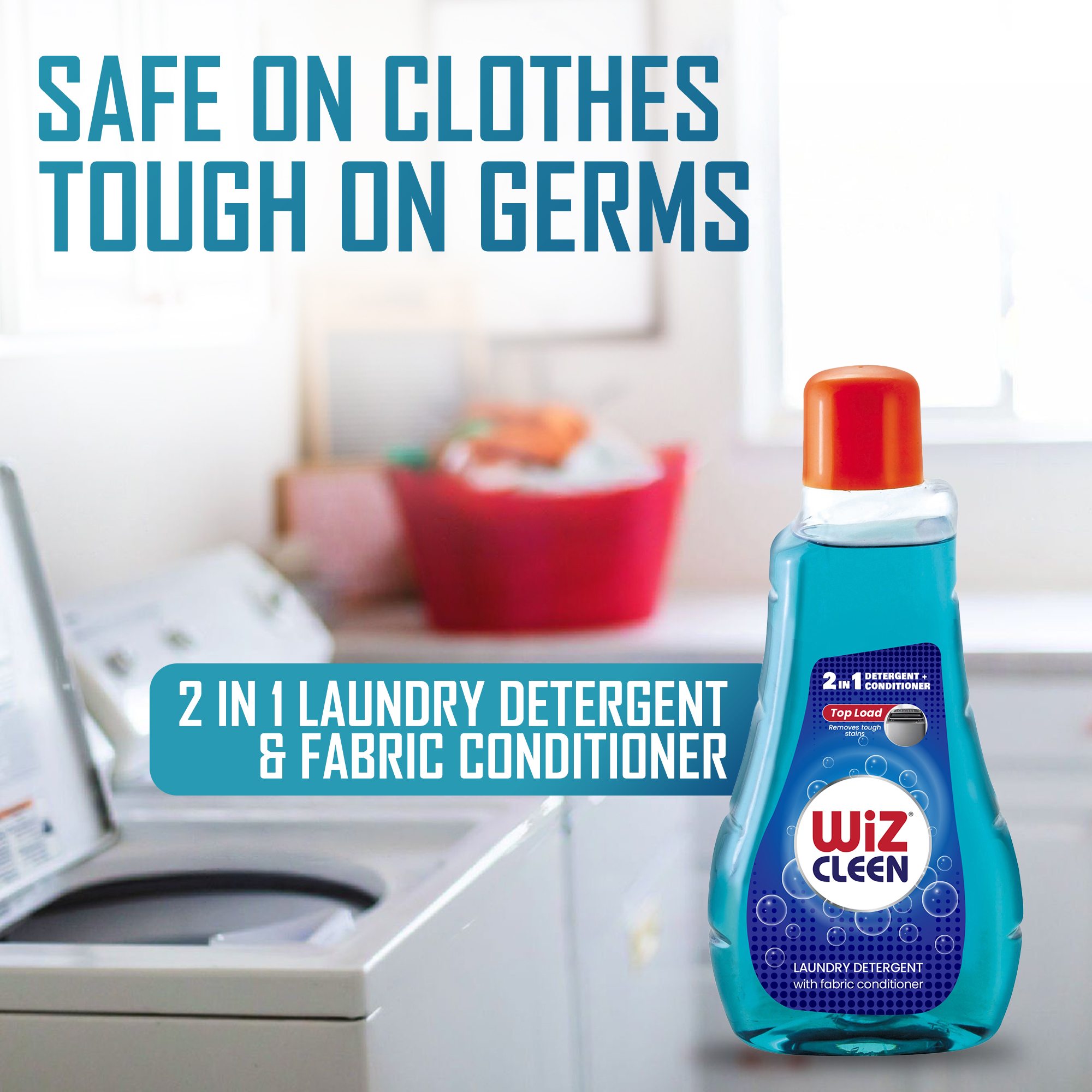Blue Wiz Cleen 2in1 Top Load Laundry Detergent With Fabric Conditioner - 5l Refill Can