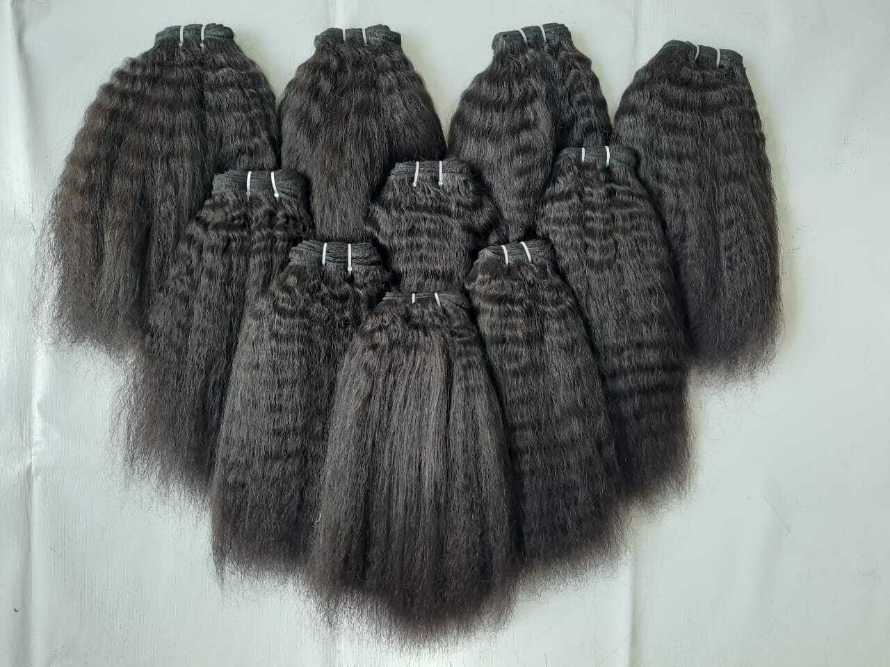 Natural Afro Kinky Straight Human Hair Extension