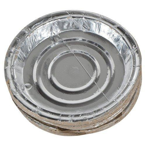 Silver Paper Plate - Customized Size | High Quality, Ideal For Commercial Use
