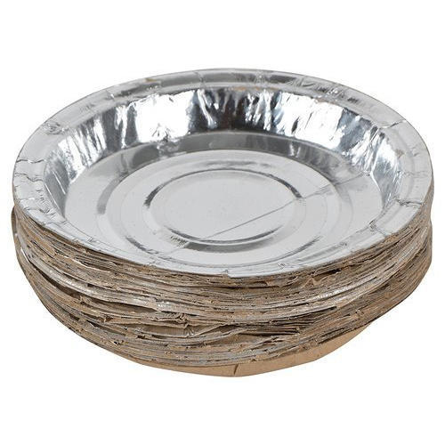 Silver Paper Plate - Customized Size | High Quality, Ideal For Commercial Use