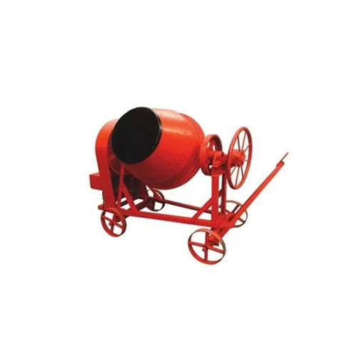 Red Semi Automatic Concrete Mixer Machine