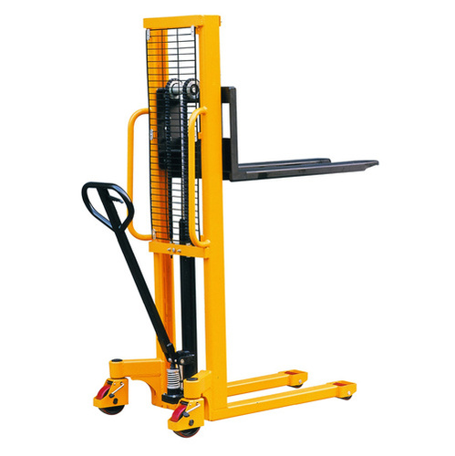 Hydraulic Hand Stacker - 3 Ton Lifting Capacity, MS & SS Material, Manual Control, Ergonomic Handle, Hydraulic Lifting Mechanism, PU Wheels