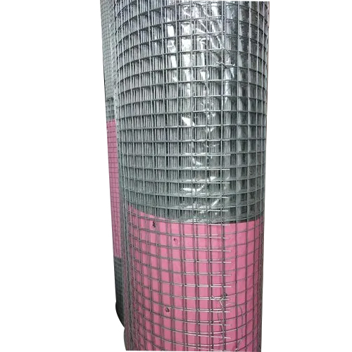 Galvanized Iron Welded Mesh - 50 Feet Roll, 5 Feet Height | Square Hole Shape, Polished Surface Treatment, Steel Wire Mesh