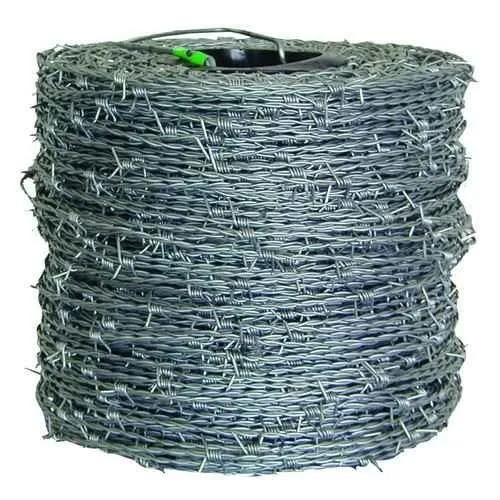 Galvanized Iron Barbed Wire - 8-12 Gauge, 50-100 Ft Length | High Strength, Easy Installation, Polished Surface Finish
