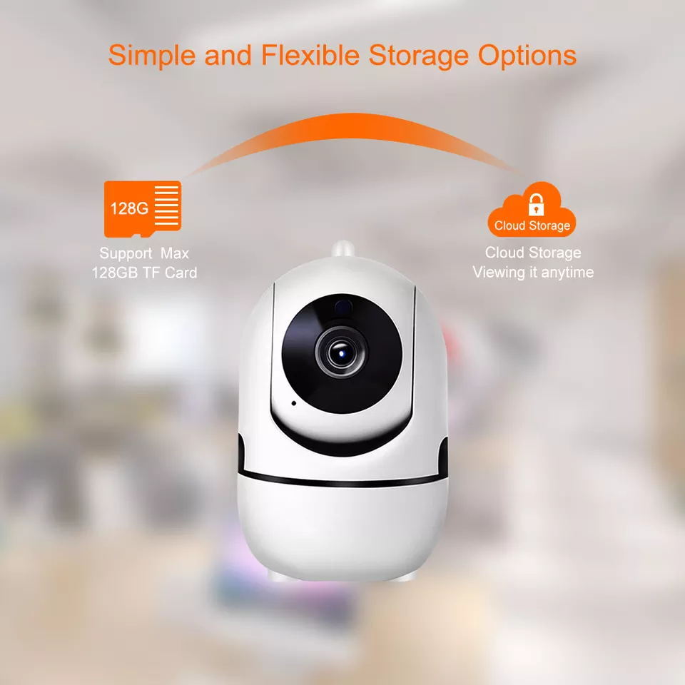 White Hd Auto Tracking Wireless Ip Camera Wi-fi Baby Monitor Camera