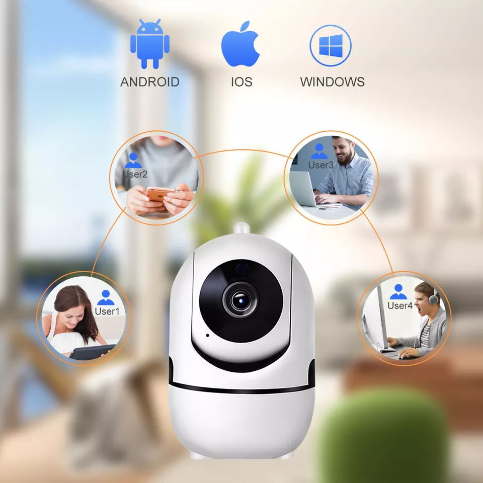 White Hd Auto Tracking Wireless Ip Camera Wi-fi Baby Monitor Camera