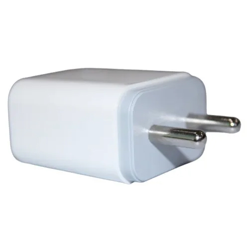 3amp Mobile Adapter - Pvc Body, 5v Output Voltage, White Color | Shock Proof, Heat Resistant, Compatible With Usb Devices