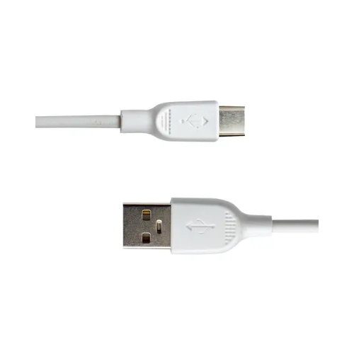 C Type Usb Data Cable - Pvc Jacket, 1 Meter Length, White Color | 4a Current, Lightweight And Flexible Design