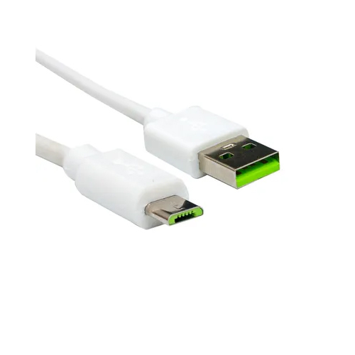 1m Usb Data Cable - Micro Usb, 1 Meter Length, White Pvc Jacket | 4a Current, Break Resistant, Kink Resistant, Synchronizes Data, 3 Month Warranty