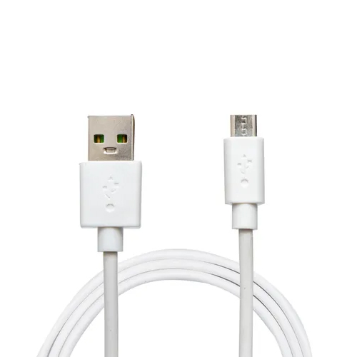 1m Usb Data Cable - Micro Usb, 1 Meter Length, White Pvc Jacket | 4a Current, Break Resistant, Kink Resistant, Synchronizes Data, 3 Month Warranty