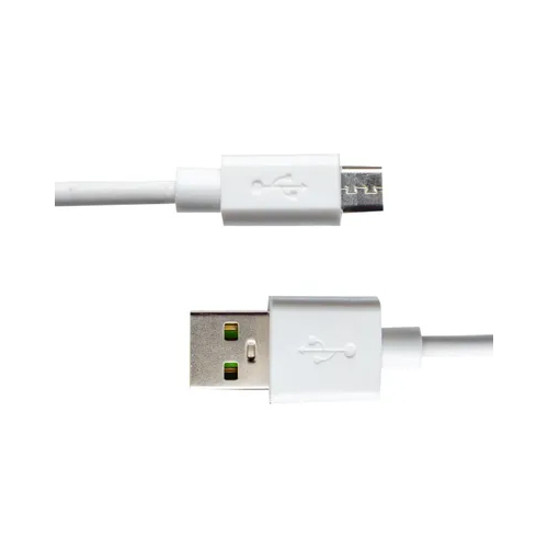 1m Usb Data Cable - Micro Usb, 1 Meter Length, White Pvc Jacket | 4a Current, Break Resistant, Kink Resistant, Synchronizes Data, 3 Month Warranty